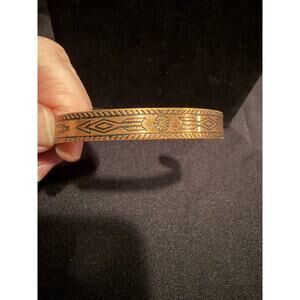 Vintage Native American style solid copper cuff bracelet